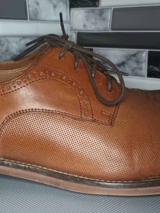 Johnston & Murphy Melton Mens US 10.5 Dress Shoes Tan Calf Skin Leather Cap Toe main image 4